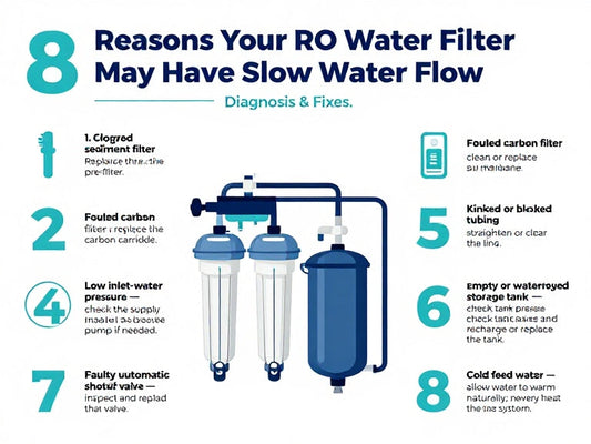 8 Reasons Your RO Water Filter May Have Slow Water Flow: Diagnosis & Fixes