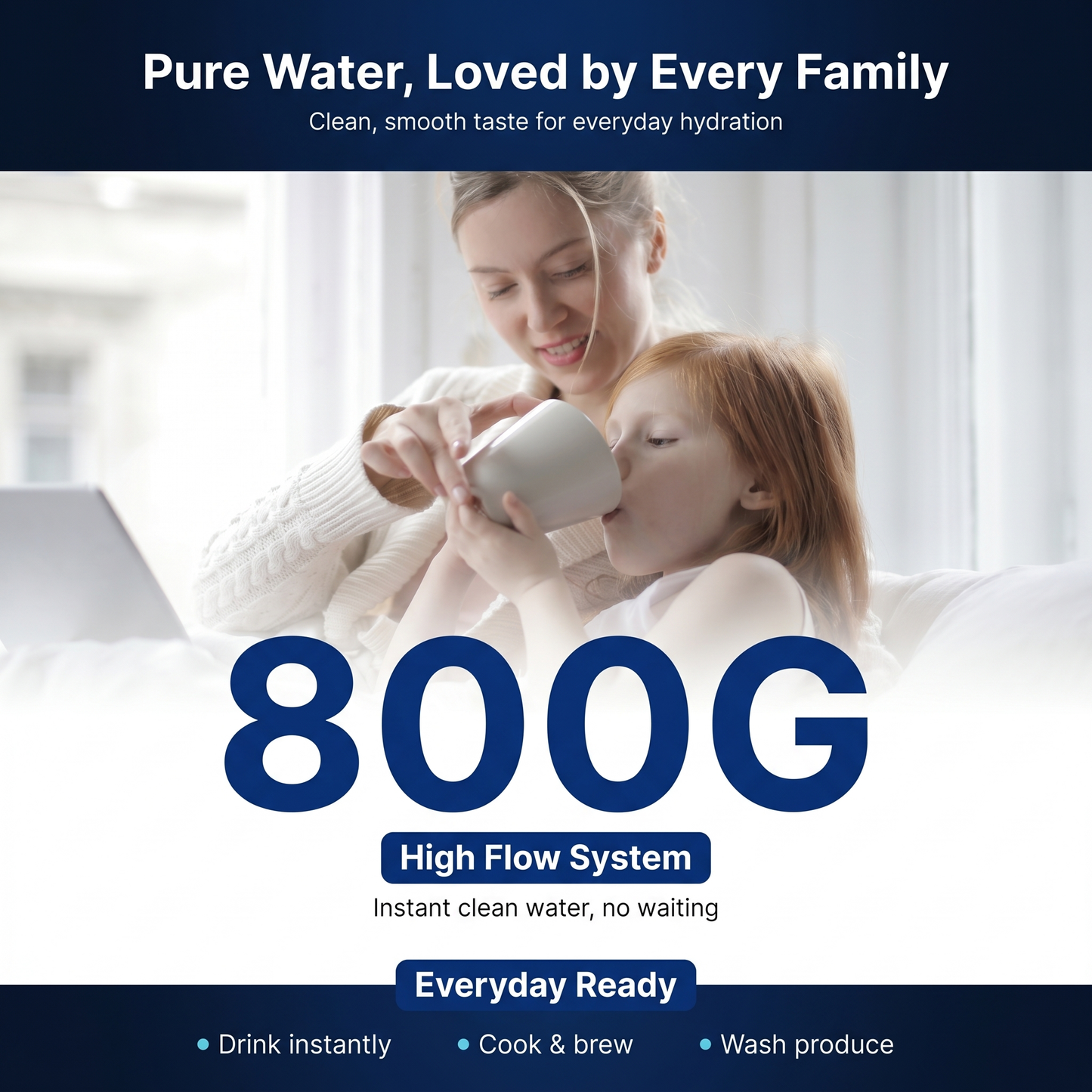 A10S 800G Tankless RO System with Smart TDS