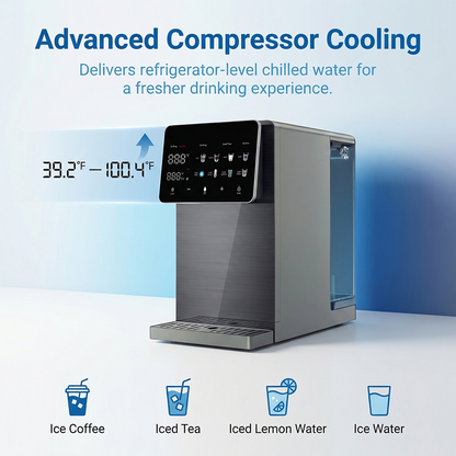 RO32 Cool Countertop Reverse Osmosis System Instant Cold 2:1 Low Waste UV