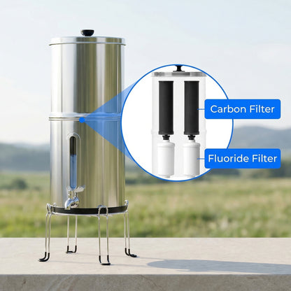 Big Flow 1 Gravity Water Filter Stainless Steel Countertop 3.8L img9