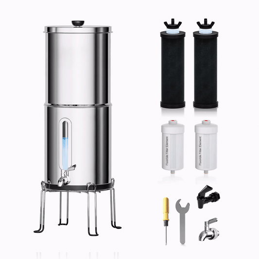 Big Flow 1 Gravity Water Filter Stainless Steel Countertop 3.8L