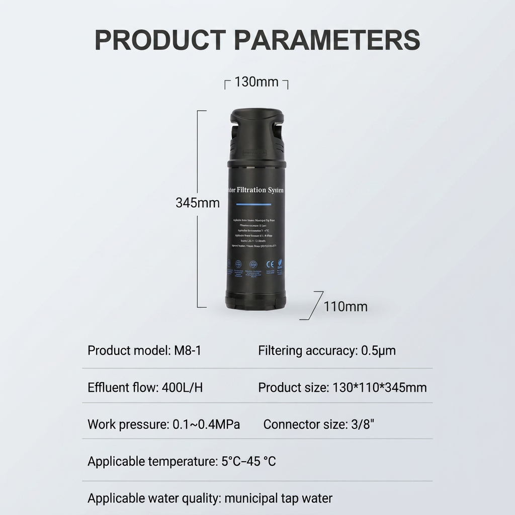 M8-2 Under Sink Water Filter System 0.01μm Ultrafiltration