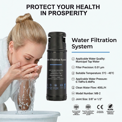 M8-2 Under Sink Water Filter System 0.01μm Ultrafiltration
