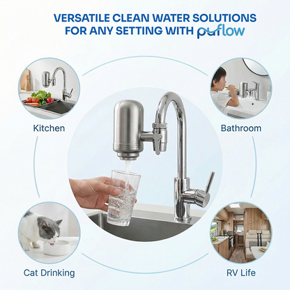 Stainless Steel Faucet Water Filter Easy Install Tap Filter
