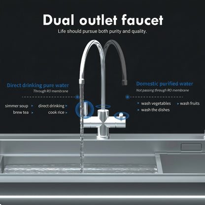 Under Sink RO System 600 GPD Direct Flow TDS Display