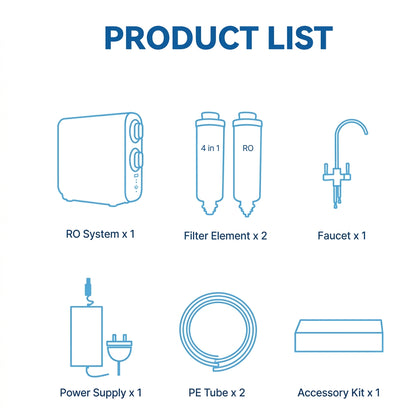Under Sink RO System 600 GPD Direct Flow TDS Display