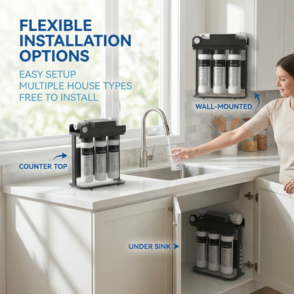 RO100 Under Sink Reverse Osmosis System Dual Outlet Low Waste