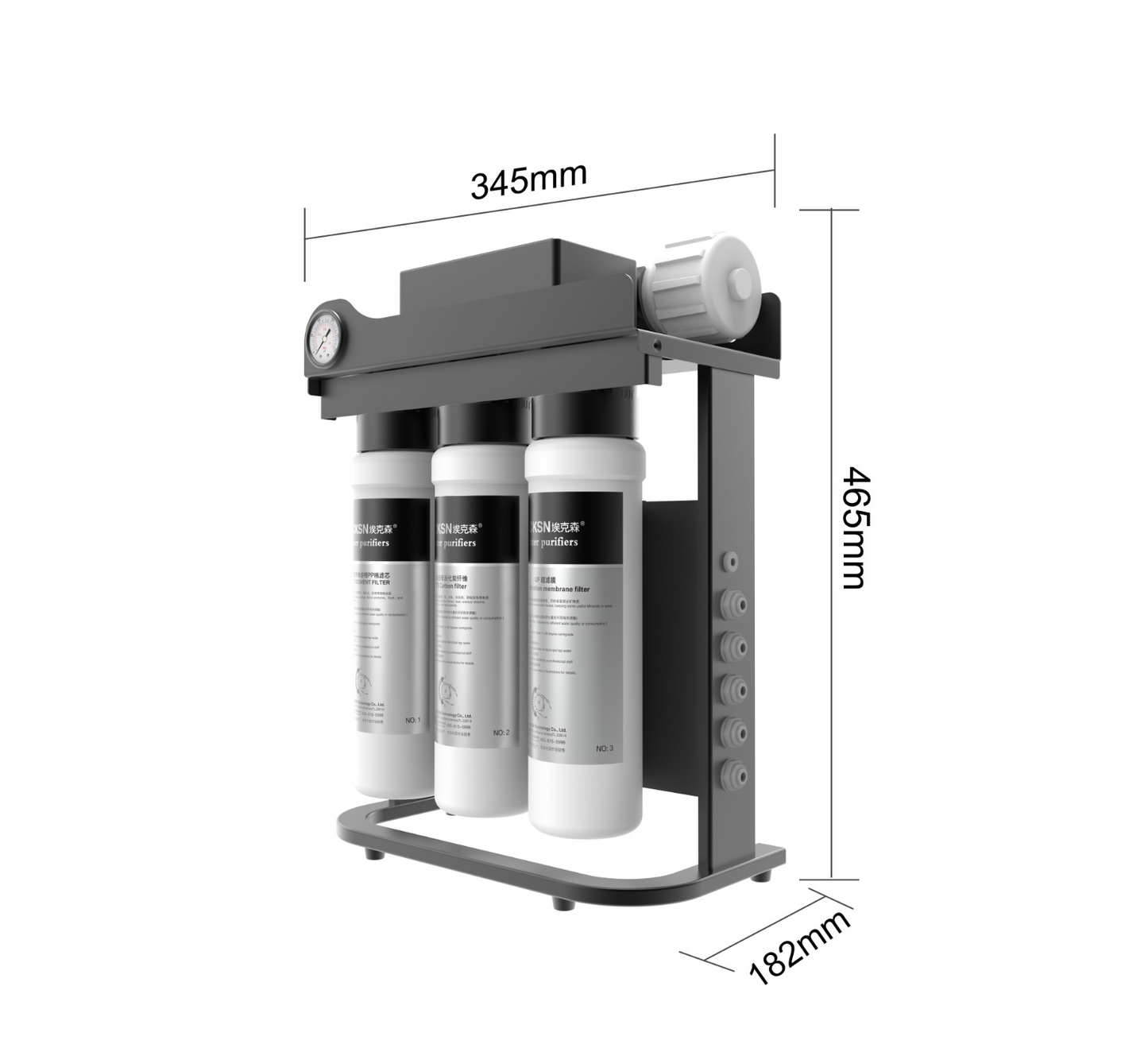 RO100 Under Sink Reverse Osmosis System Dual Outlet Low Waste