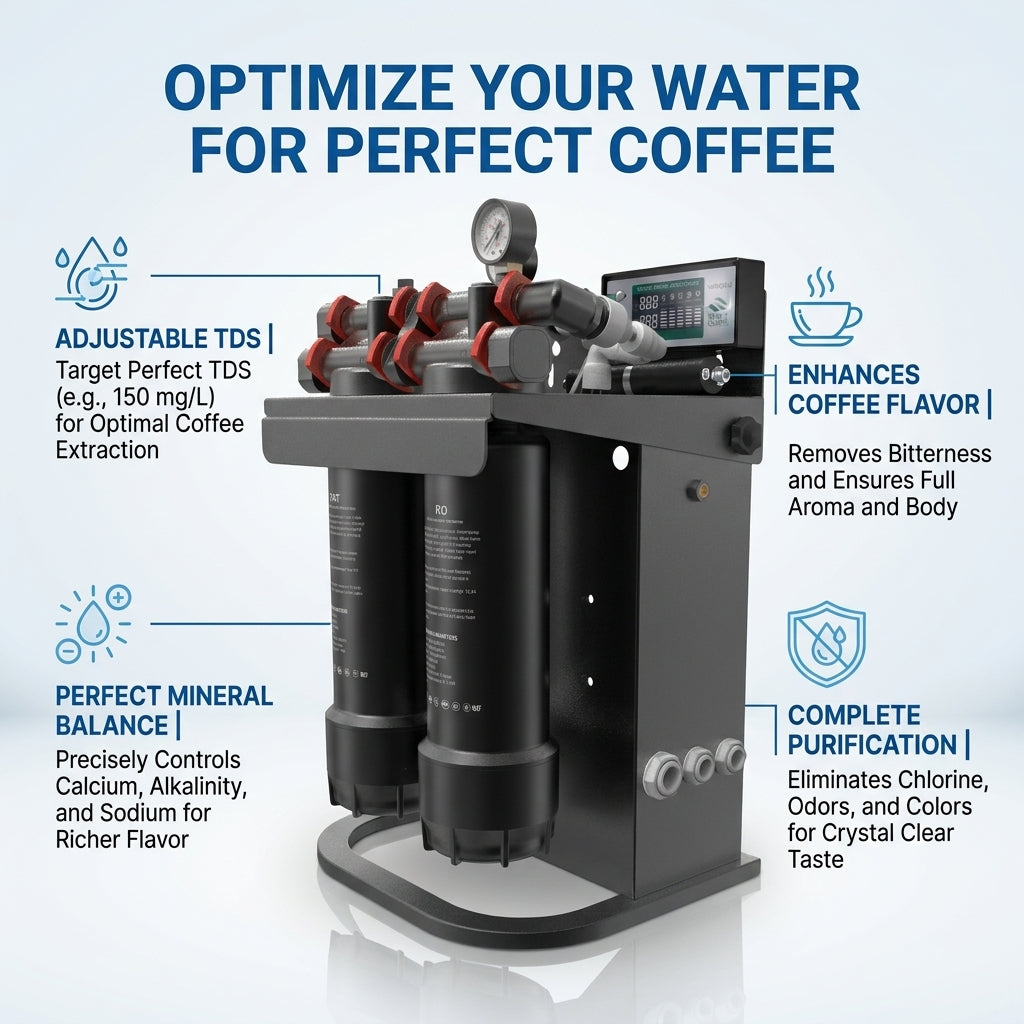 RO500 Commercial Reverse Osmosis System Adjustable TDS Large Flow UV