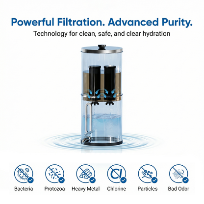 Big Flow 3 Stainless Steel Gravity Water Filter System