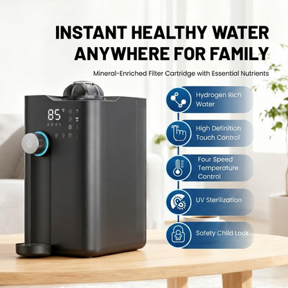 Puflow C9 Pro Hydrogen-Rich RO Countertop Water Purifier Cold to Hot Water Dispenser UV