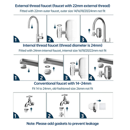 Stainless Steel Faucet Water Filter Easy Install Tap Filter