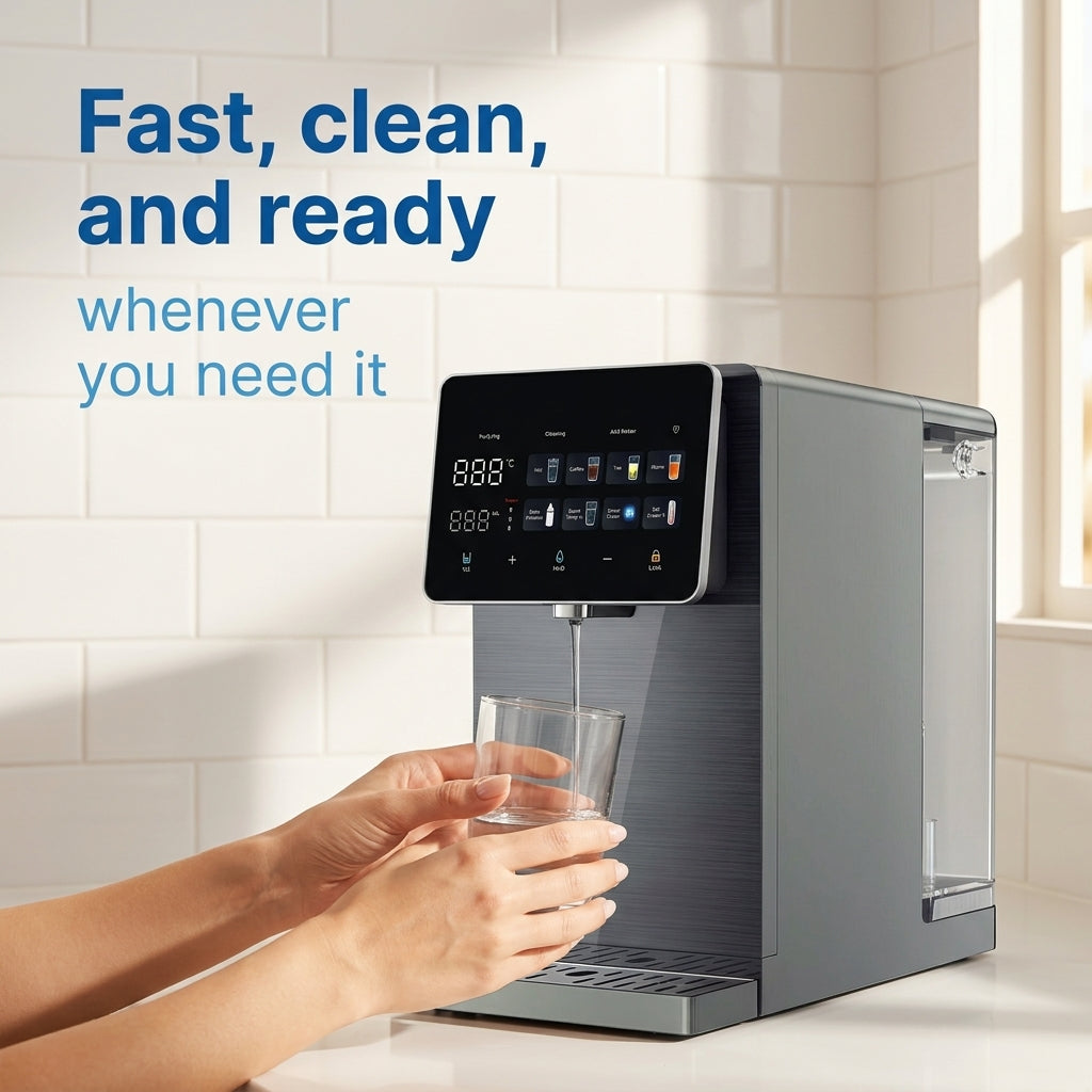 RO32 Countertop Reverse Osmosis System Instant Hot Mineral Filter Low Waste