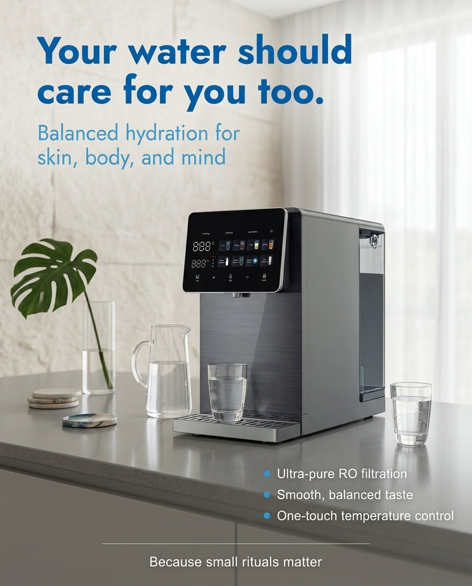 RO32 Countertop Reverse Osmosis System Instant Hot Mineral Filter Low Waste