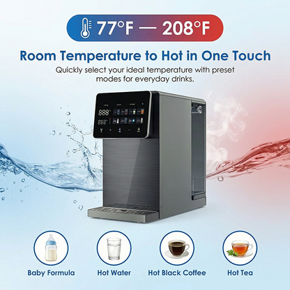 RO32 Countertop Reverse Osmosis System Instant Hot Mineral Filter Low Waste